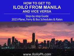 How to Travel to Iloilo from Manila .
